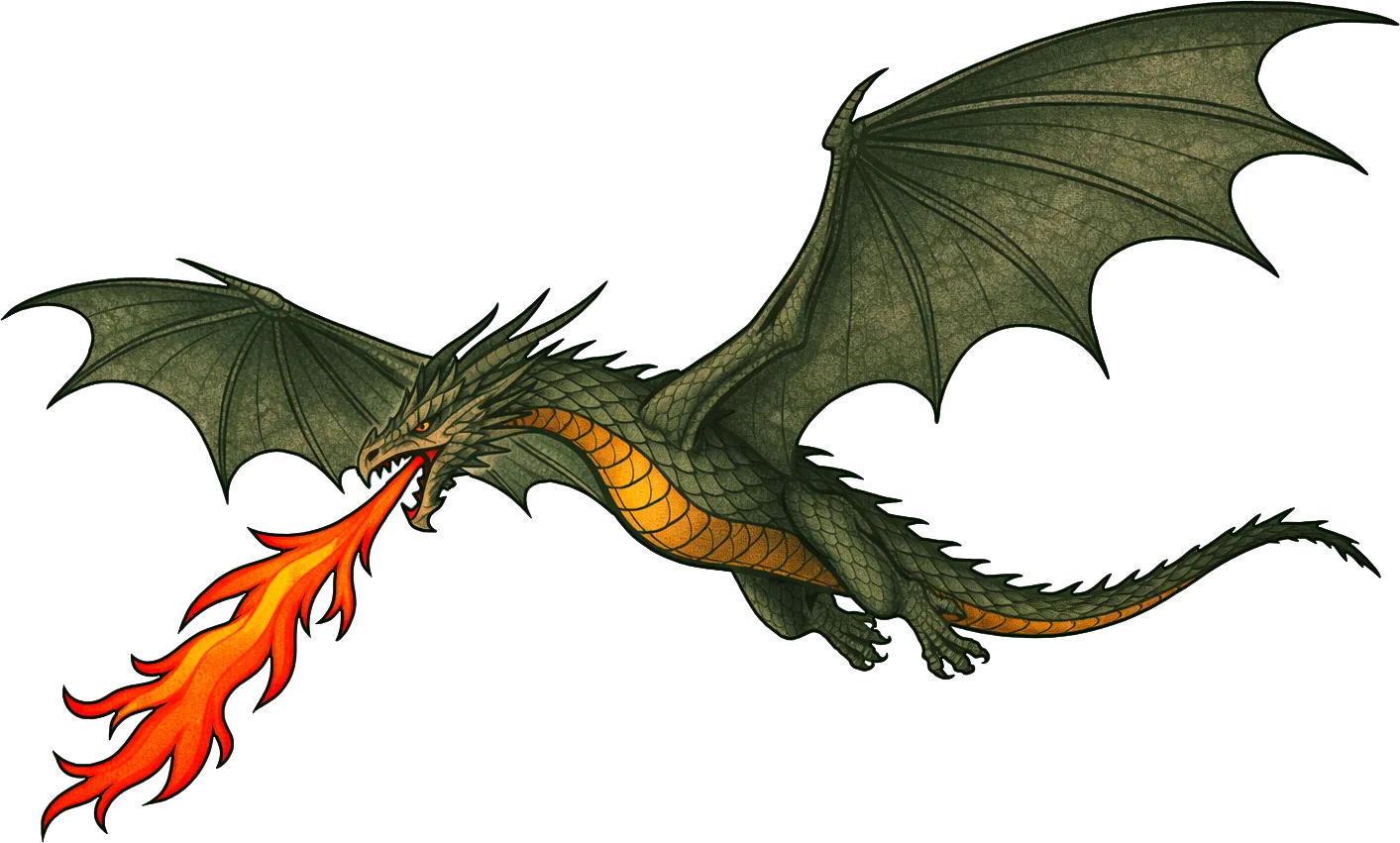 Fire-breathing dragon, from the key visual